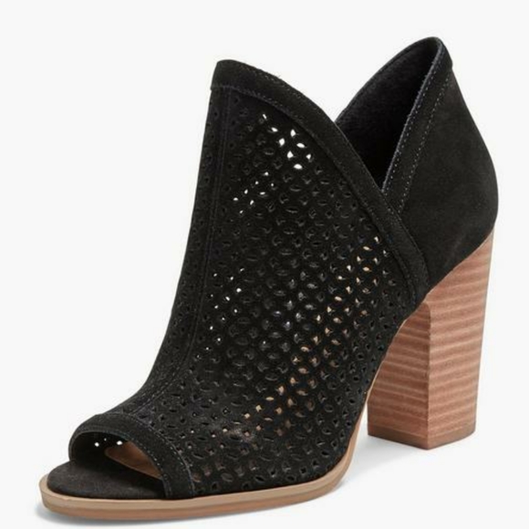 Lucky Brand Shoes - LUCKY BRAND Genuine Suede Open Toe Heeled Booties